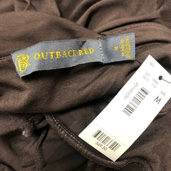 Outback Red The Limited Brown Halter Maxi Dress Soft Size M NWT - Picture 3 of 4